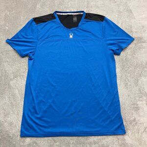 Spyder Active Shirt Men's XXL Blue Short Sleeve Stretch ProWEB